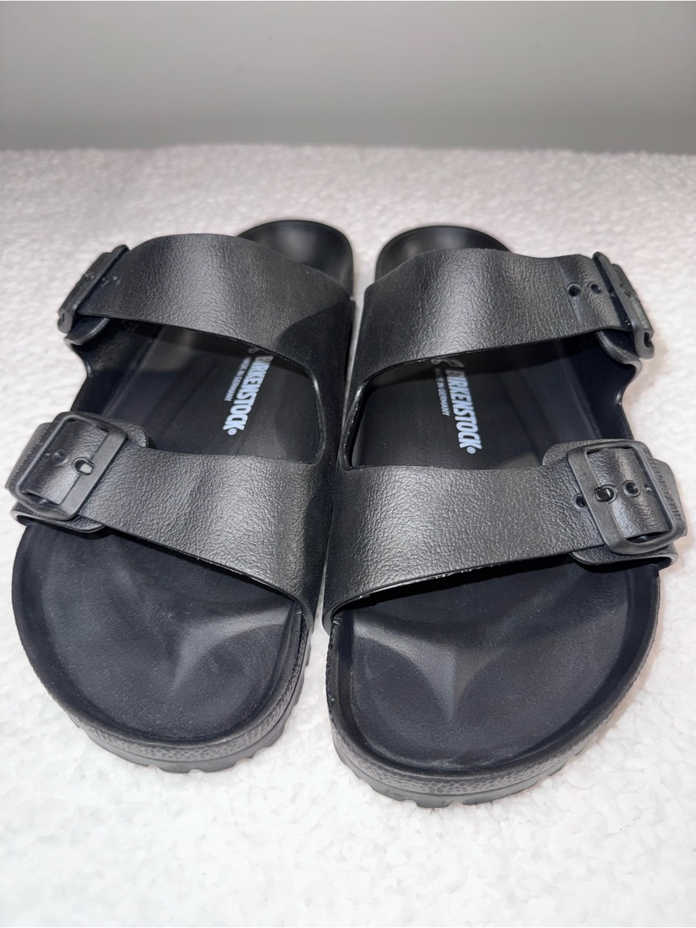 Birkenstock Black Two-Buckle Slide Sandals - Picture 3 of 7